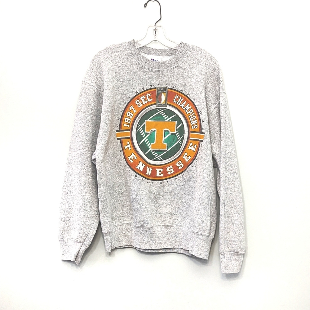 1997 UT Vols Tennessee SEC Champions Gray Crew neck Sweatshirt Vintage Size L